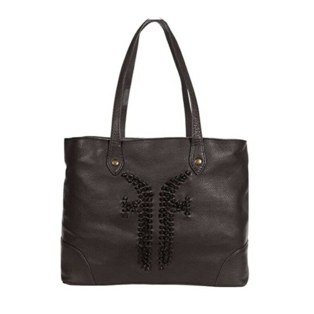 Frye Sienna Shopper Tote Dk Brn Leather Handbag Lg
